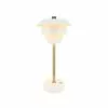 Pirouette Paris Lampes à Poser Lampe à Poser Rechargeable En Métal Blanc Et Doré H31