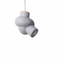 Gone's Lustres Lampe à Suspendre En Béton Et Bois Cordon Blanc -Luminaires Soldes lampe a suspendre en beton et bois cordon blanc 3