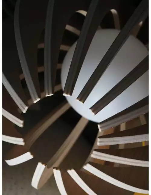 Gone's Suspensions Lampe à Suspendre En Bois Cordon Noir Sans Ampoule 2 Gone's Suspensions Lampe à Suspendre En Bois Cordon Noir Sans Ampoule – Image 2