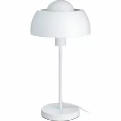 ATHM DESIGN Lampes à Poser Lampe Abat Jour Et Pied Métal Blanc -Luminaires Soldes lampe abat jour et pied metal blanc 3