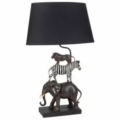 Maisons Du Monde Lampes à Poser Lampe Animaux Sauvages Et Abat-jour Noir