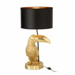 Meubles & Design Lampes à Poser Lampe Art Déco Forme Toucan Résine Doré -Luminaires Soldes lampe art deco forme toucan resine dore 2