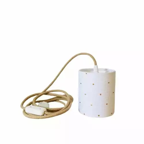 Belamp Lampes à Poser Lampe Baladeuse Double Gaze Blanc Cordon Jute 1 Belamp Lampes à Poser Lampe Baladeuse Double Gaze Blanc Cordon Jute