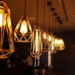 FILAMENT STYLE Lampes à Poser Lampe Baladeuse Métal Filaire Or D12cm -Luminaires Soldes lampe baladeuse metal filaire or d12cm 3