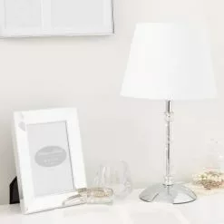 Maisons Du Monde Lampes à Poser Lampe Bougeoir En Métal Et Verre Avec Abat-jour Blanc -Luminaires Soldes lampe bougeoir en metal et verre avec abat jour blanc 1000 6 2 159041 3