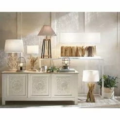 Maisons Du Monde Lampes à Poser Lampe Corail Et Abat-jour Blancs -Luminaires Soldes lampe corail et abat jour blancs 1000 14 38 178429 4