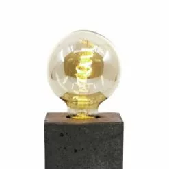 Junny Lampes à Poser Lampe Cube En Béton Rose Pastel Fabrication Artisanale -Luminaires Soldes lampe cube en beton anthracite fabrication artisanale