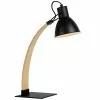 Lucide Lampes à Poser Lampe De Bureau En Bois Noir
