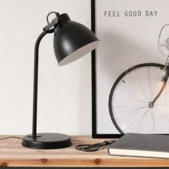 Maisons Du Monde Lampes à Poser Lampe De Bureau En Métal Noir -Luminaires Soldes lampe de bureau en metal noir 1000 1 40 224146 3