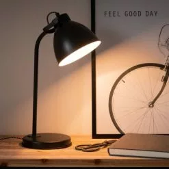 Maisons Du Monde Lampes à Poser Lampe De Bureau En Métal Noir -Luminaires Soldes lampe de bureau en metal noir 1000 1 40 224146 4