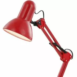 Globo Lampes à Poser Lampe De Bureau En Métal Rouge -Luminaires Soldes lampe de bureau en metal rouge 3
