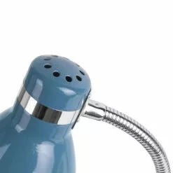 Present Time Lampes à Poser Lampe De Bureau Study En Métal Bleu H34cm -Luminaires Soldes lampe de bureau study en metal bleu h34cm 2