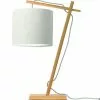 Good & Mojo Lampes à Poser Lampe De Table Bambou/lin H46cm