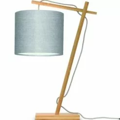 Good & Mojo Lampes à Poser Lampe De Table Bambou/lin H46cm
