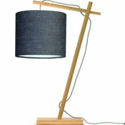 Good & Mojo Lampes à Poser Lampe De Table Bambou/lin H46cm