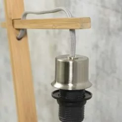 Good & Mojo Lampes à Poser Lampe De Table Bambou/lin Noir H46cm -Luminaires Soldes lampe de table bambou lin noir h46cm 2