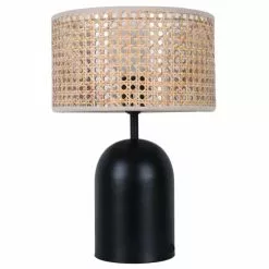Keria Lampes à Poser Lampe De Table En Canage Naturel -Luminaires Soldes lampe de table en canage naturel 2
