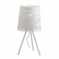 Keria Lampes à Poser Lampe De Table En Métal Blanc