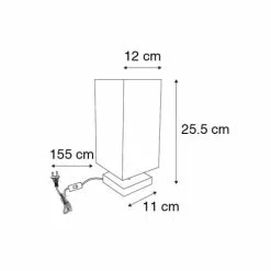 QAZQA Lampes à Poser Lampe De Table En Métal Blanc -Luminaires Soldes lampe de table en metal blanc 8