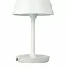 Dyberg Larsen Lampes à Poser Lampe De Table En Métal Blanc Mat Et Métal Brossé, H 30 Cm D 19,5 Cm
