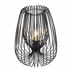 Keria Lampes à Poser Lampe De Table En Métal Noir -Luminaires Soldes lampe de table en metal noir 38
