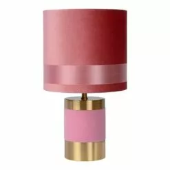 Lampea Lampes à Poser Lampe De Table En Métal Rose 32 Cm -Luminaires Soldes lampe de table en metal rose 32 cm 2