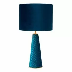 Lampea Lampes à Poser Lampe De Table En Métal Turquoise 47 Cm -Luminaires Soldes lampe de table en metal turquoise 47 cm 2
