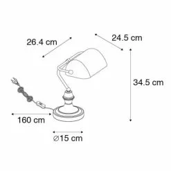 QAZQA Lampes à Poser Lampe De Table En Verre Doré/laiton -Luminaires Soldes lampe de table en verre dore laiton 2