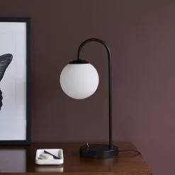 Dyberg Larsen Lampes à Poser Lampe De Table En Verre Et Métal Noir Mat, H 46 Cm D 15 Cm -Luminaires Soldes lampe de table en verre et metal noir mat h 46 cm d 15 cm 2