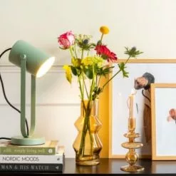 Present Time Lampes à Poser Lampe De Table Gris Vert H41,5cm -Luminaires Soldes lampe de table gris vert h41 5cm 4