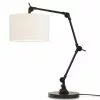 It's About Romi Lampes à Poser Lampe De Table Noire Flexible Et Abat-jour Blanc H100cm