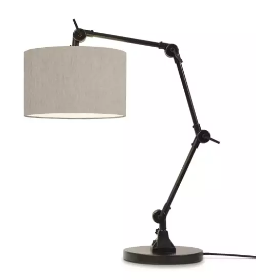 It's About Romi Lampes à Poser Lampe De Table Noire Flexible Et Abat-jour Gris Clair H100cm 1 It's About Romi Lampes à Poser Lampe De Table Noire Flexible Et Abat-jour Gris Clair H100cm