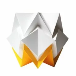 Tedzukuri Atelier Lampes à Poser Lampe De Table Origami Bicolore En Papier Taille M -Luminaires Soldes lampe de table origami bicolore en papier taille m 5