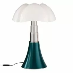 Martinelli Luce Lampes à Poser Lampe Dimmer LED Pied Télescopique Vert H50-62cm