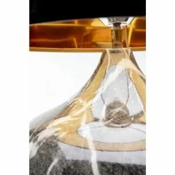 Kare Design Lampes à Poser Lampe Effet Marbre Gris Et Abat-jour Noir -Luminaires Soldes lampe effet marbre gris et abat jour noir 3