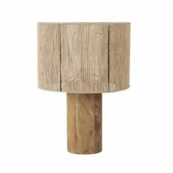Maisons Du Monde Lampes à Poser Lampe En Bois De Manguier Et Abat-jour En Fil De Jute Tressé Main