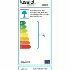 Lussiol Lighting Lampes à Poser Lampe En Céramique à Motif H.29 Cm -Luminaires Soldes lampe en ceramique a motif h 29 cm 2