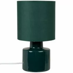 Maisons Du Monde Lampes à Poser Lampe En Céramique Et Abat-jour En Coton Bleu Canard