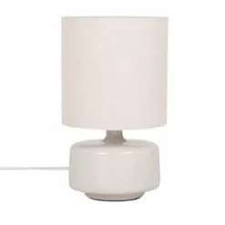 Maisons Du Monde Lampes à Poser Lampe En Céramique Gris Nuage Et Abat-jour En Coton écru -Luminaires Soldes lampe en ceramique gris nuage et abat jour en coton ecru junha 1000 13 0 225008 1