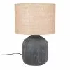 Maisons Du Monde Lampes à Poser Lampe En Céramique Noire Et Abat-jour En Jute
