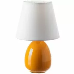 Unimasa Lampes à Poser Lampe En Céramique Parme 24.5 Cm -Luminaires Soldes lampe en ceramique orange 24 5 cm