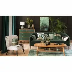 Maisons Du Monde Lampes à Poser Lampe En Céramique Verte Abat-jour En Coton Blanc -Luminaires Soldes lampe en ceramique verte abat jour en coton blanc 1000 0 32 171904 1