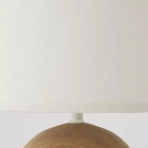 Maisons Du Monde Lampes à Poser Lampe En Chêne Et Abat-jour En Coton Blanc 2 Maisons Du Monde Lampes à Poser Lampe En Chêne Et Abat-jour En Coton Blanc – Image 2