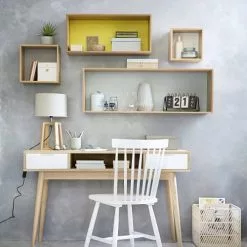 Maisons Du Monde Lampes à Poser Lampe En Hévéa Avec Abat-jour Gris -Luminaires Soldes lampe en hevea avec abat jour gris 1000 5 30 151730 15