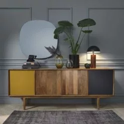 Maisons Du Monde Lampes à Poser Lampe En Hévéa Et Abat-jour En Métal Noir -Luminaires Soldes lampe en hevea et abat jour en metal noir 1000 14 13 210712 3