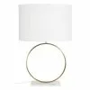 Maisons Du Monde Lampes à Poser Lampe En Marbre Blanc Et Métal Doré, Abat-jour En Coton Blanc