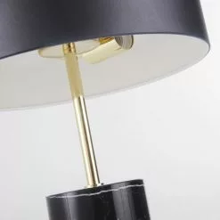 Maisons Du Monde Lampes à Poser Lampe En Marbre, Métal Noir Et Doré H48 -Luminaires Soldes lampe en marbre metal noir et dore h48 1000 4 30 227498 4