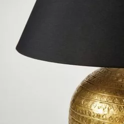 Maisons Du Monde Lampes à Poser Lampe En Métal Bronze Et Abat-jour Noir -Luminaires Soldes lampe en metal bronze et abat jour noir 1000 1 6 177413 6