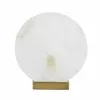 Maisons Du Monde Lampes à Poser Lampe En Métal Doré Et Cercle En Alabatre Blanche H32