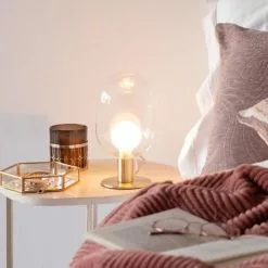 Maisons Du Monde Lampes à Poser Lampe En Métal Doré Et Verre -Luminaires Soldes lampe en metal dore et verre 1000 14 12 227644 3